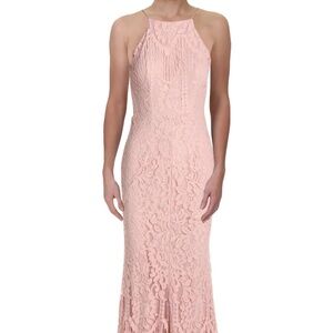 Aqua Pink Lace Maxi Dress - Size 4